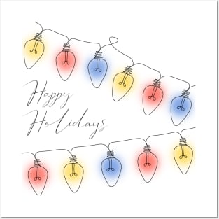 Happy Holidays Lights Posters and Art